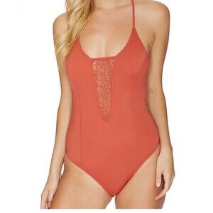 Reef Latigo Strappy Back One Piece Orange  Swimsuit Size S 11462